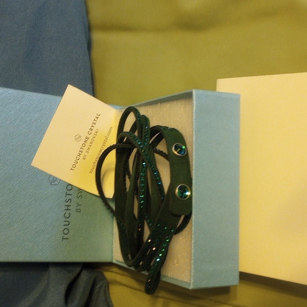 Touchstone Crystal by Swarovski Green Bracelet